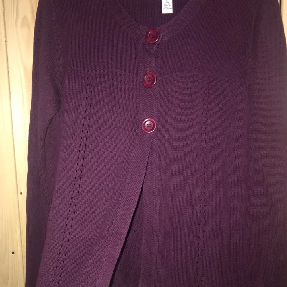 Bass Purple Sweater M - Picture 2 of 4